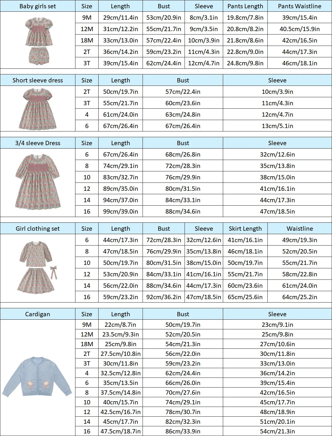 AP Chelsea Bloom Collection  SS26 Floral Smocking Dress Baby Girls Overalls Set Brothers Sisters Family Matching Embroidery Knit