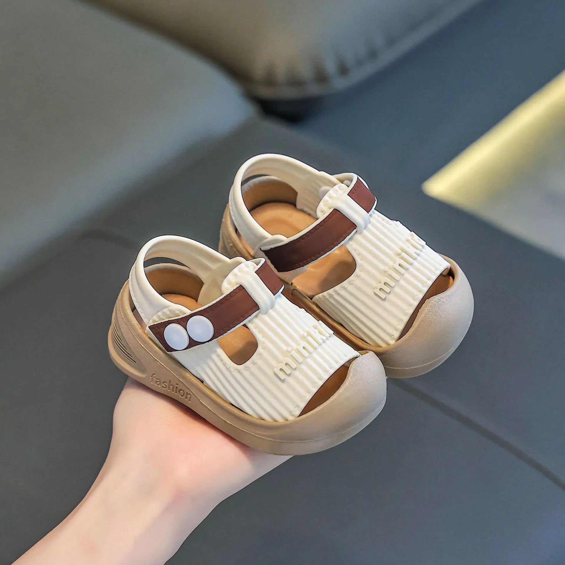 Baby Sandals Cheap Summer Beach Shoes Toddler Sandals Soft Breathable PVC Little Boys Girls Close-toed Sandals For Baby