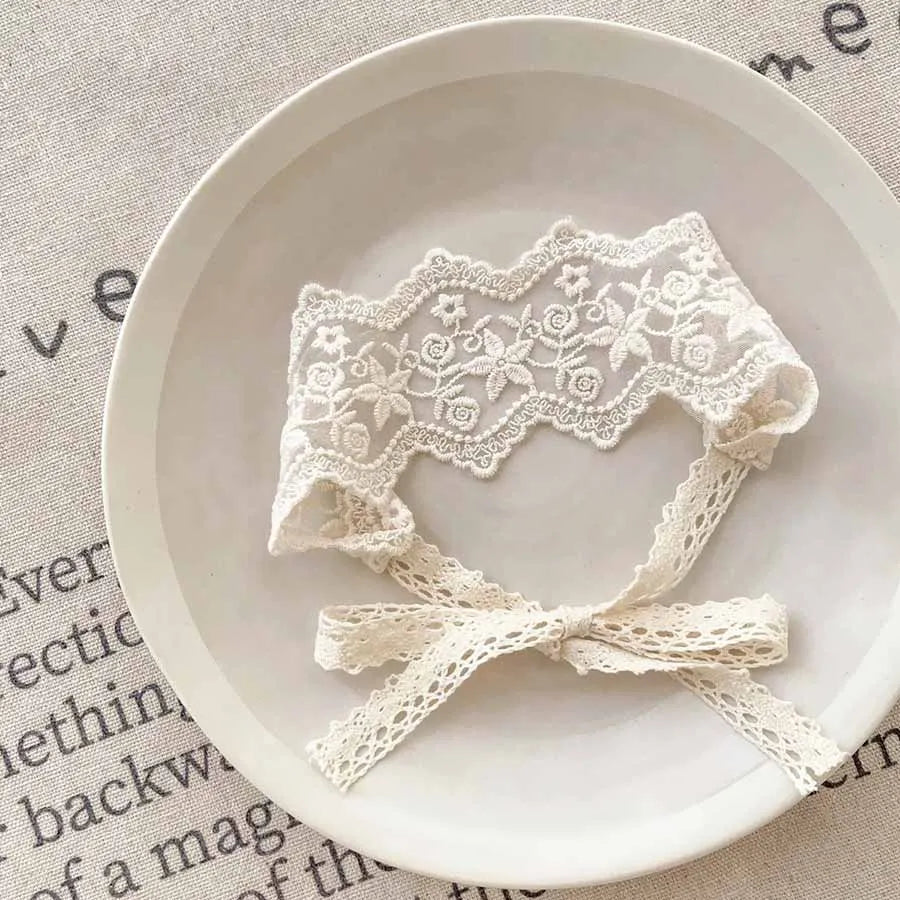 Baby Girl Lace Headbands Cute Flower Embroidered Hair Band Sweet Princess Headband Newborn Hair Accessories Photography Props