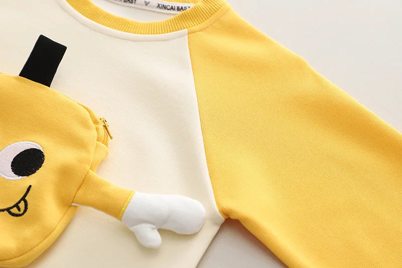 Baby Jungen Kleidung Set Frühling Herbst Sportanzüge für Kinder Cartoon 3D Tasche Sweatshirts Hosen 2tlg. Trainingsanzüge für Jungen Outfits