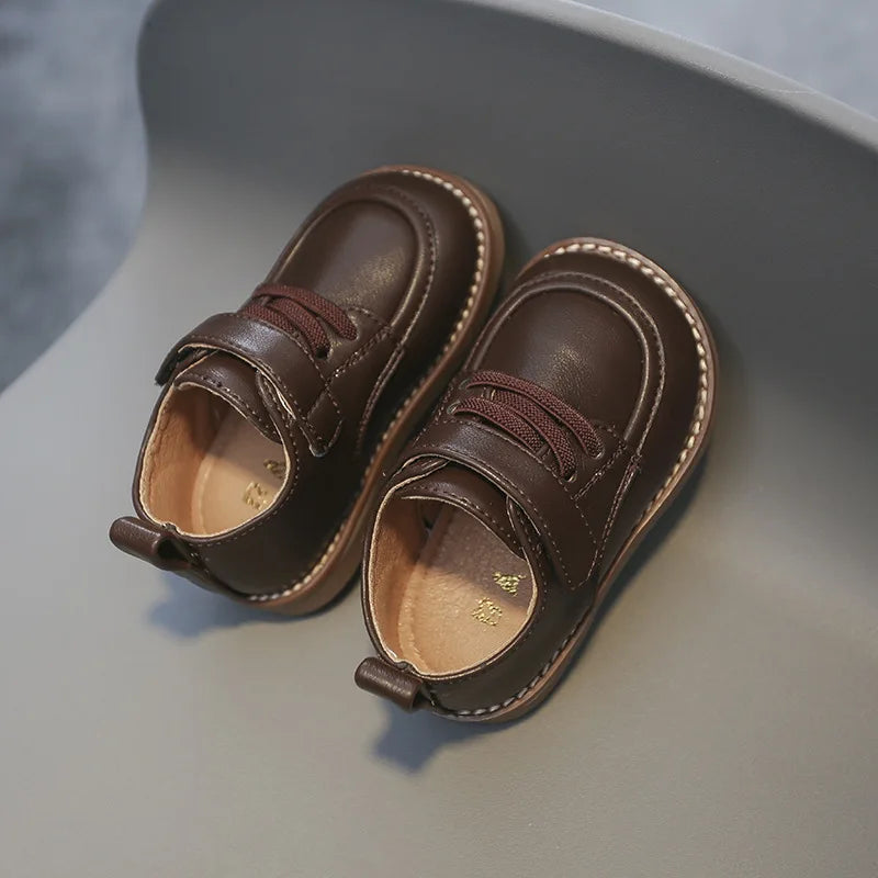 Baby Boys Leather Shoes Spring Autumn Kids Casual Shoes Comfortable British Style Children Birthday Party Shoes Size 15-30