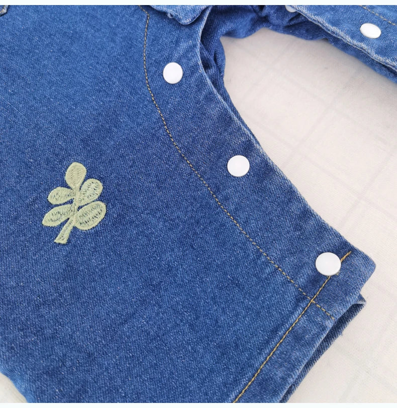 IENENS Baby Strampler Neugeborenen-Jumpsuits Kleidung Jeans Overall 0-18 Monate Junge Mädchen Weiche Anzüge Kinderkleidung