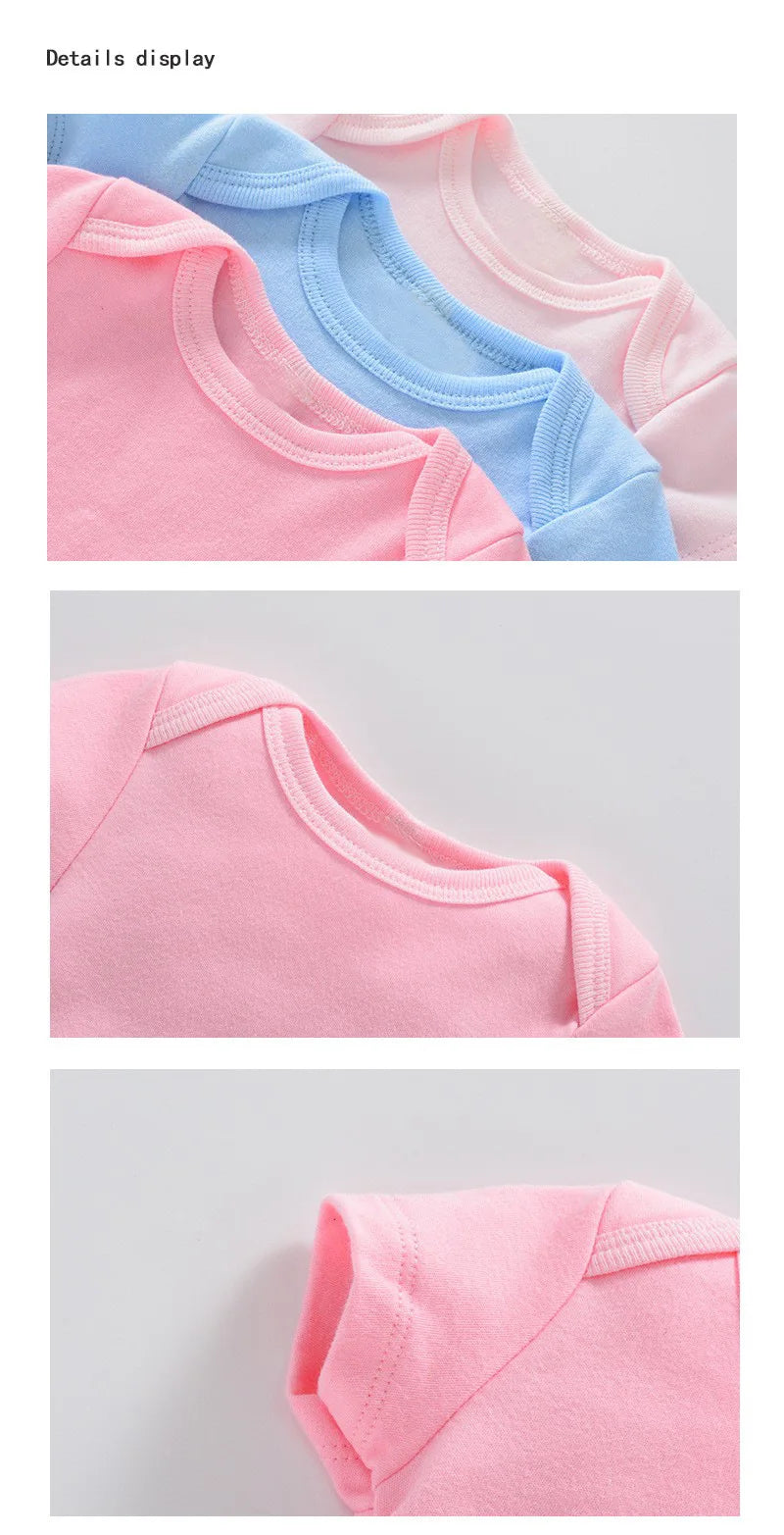 MICHLEY Monos de algodón para bebés, mamelucos de color liso para niños pequeños, ropa de bebé, peleles, disfraz, primavera verano para niñas y niños