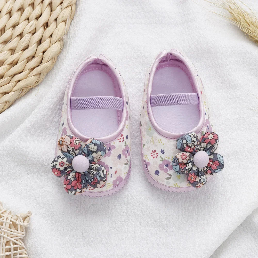 Zapatos de Bebé para Niñas, Flores Coloridas, Zapatos de Princesa, Bebé y Niño Pequeño, Algodón Suave, Antideslizantes, Primeros Pasos, 0-18 Meses