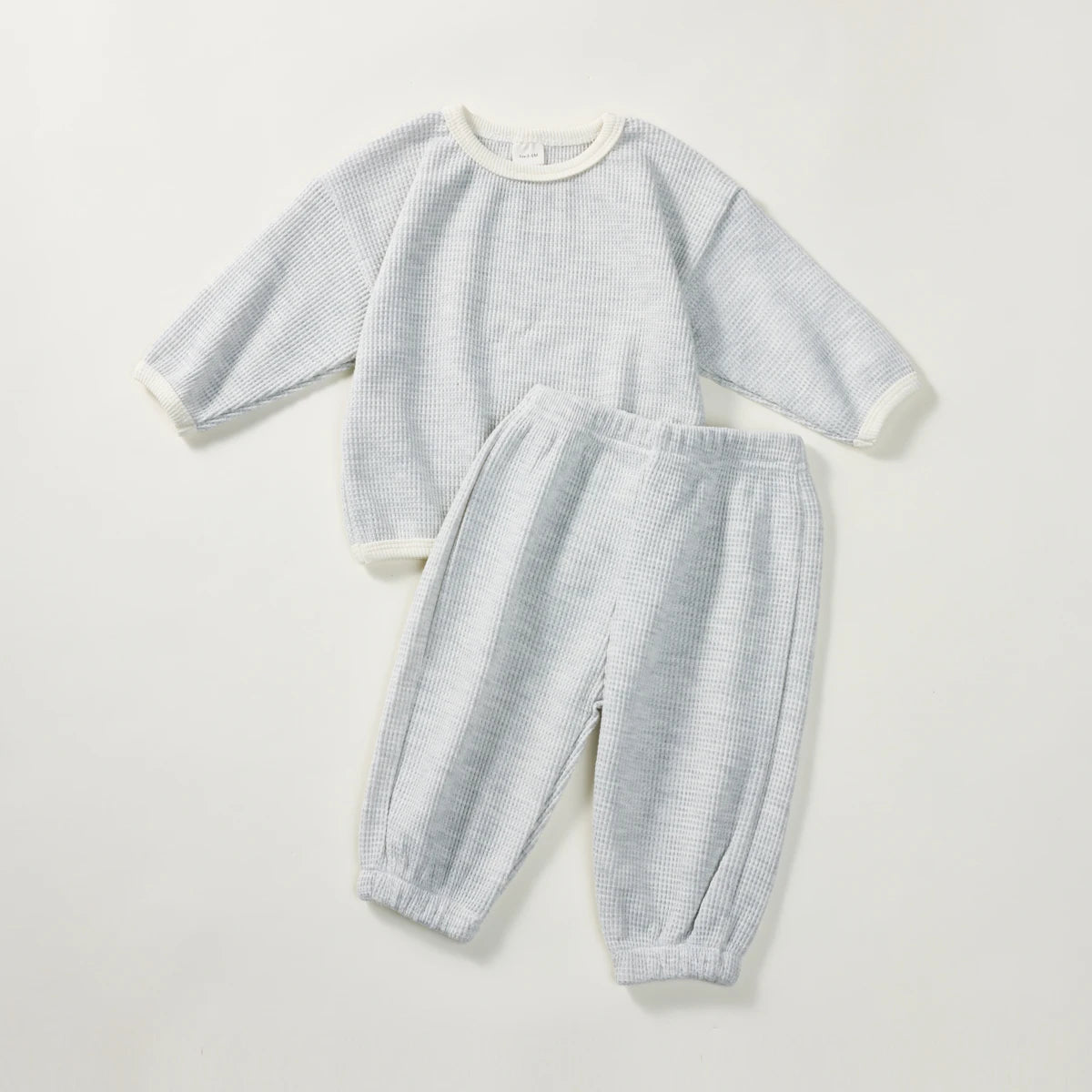 Koreanischer Stil Kinder Kleidung Anzug Waffel Pullover+Hosen Baby Jungen Mädchen Kleidung Set Frühling Herbst Kinder Kleidung Anzug