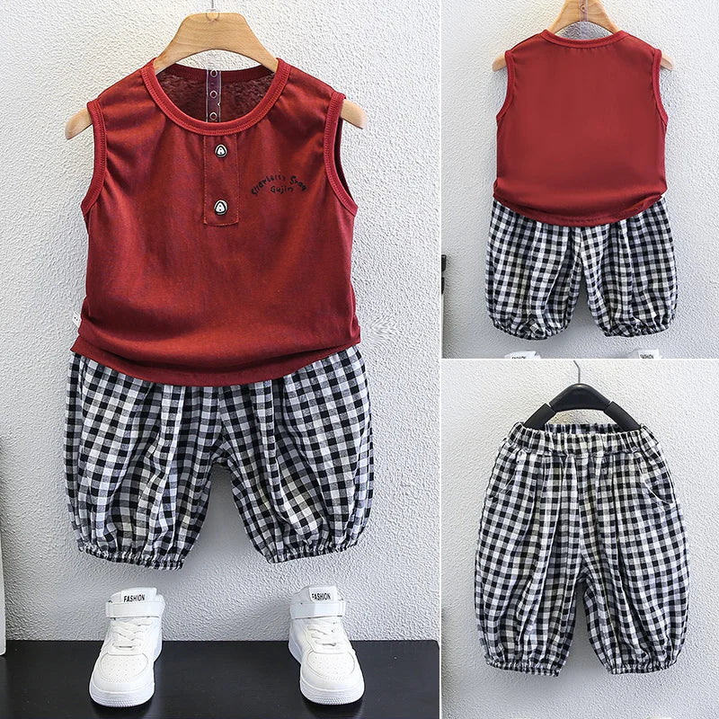 Baby Boys Clothing Sets Newborn Clothes Suit Stripe Cotton Short Sleeve T-shirt +Pants 2pcs Girls Summer Outfits