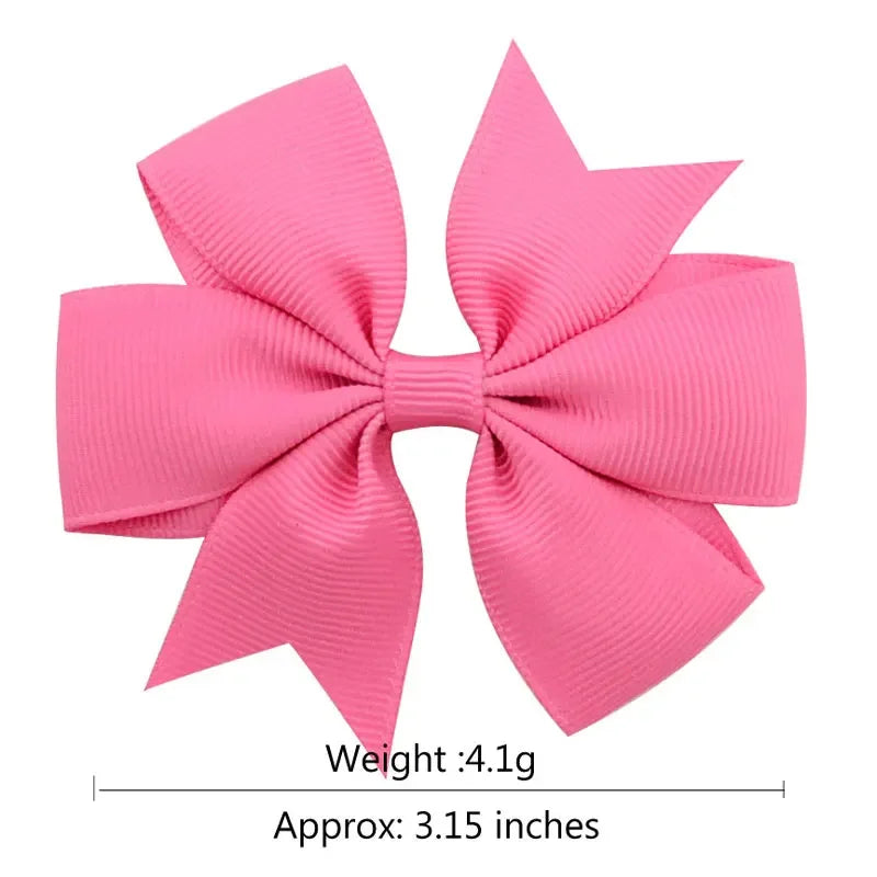 20 Colors Toddler Girls Hair Bows Clips Grosgrain Ribbon Pinwheel Hair Bows Hair Accessories for Baby Girls Kids Children Teens