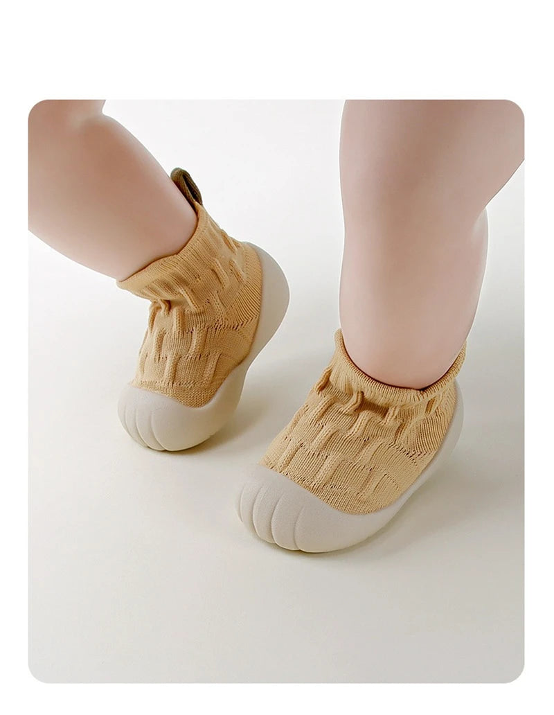 Spring Autumn Baby Boys Girls High Top Walking Shoes Kids Sneakers Child Soft Sole Anti Slip Knitted Infant Newborn Socks Shoes