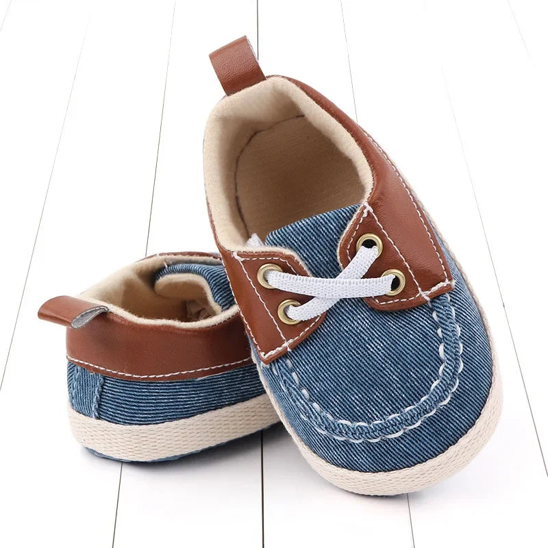 Zapatos de 0-18 meses para bebé niño/niña, zapatillas de tobillo con suela antideslizante, para recién nacidos, primeros pasos, mocasines para cuna