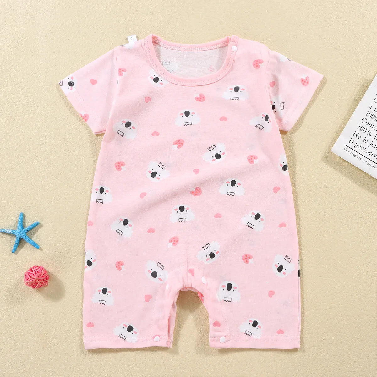 2025 Climbing Clothes Pure Cotton Summer New Version Of Male Baby Thin Female Short Sleeved Children Onesies Kids Clothes