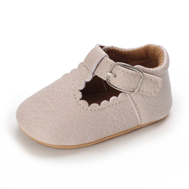 Zapatos de Bebé Clásicos Rayas Cuero Niño Niña Multicolor Suela de Goma Antideslizante Primeros Pasos Mocasines de Bebé