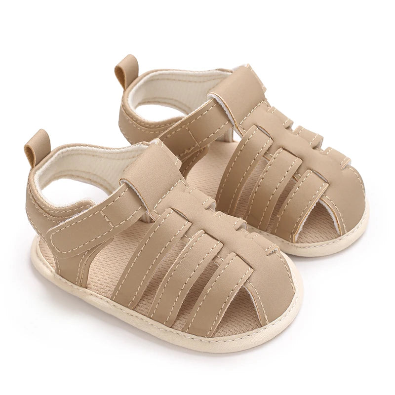 Baby Shoes Summer Collection For Boys Aged 0-1 Including Ankle Sandals and Baby Walking Shoes