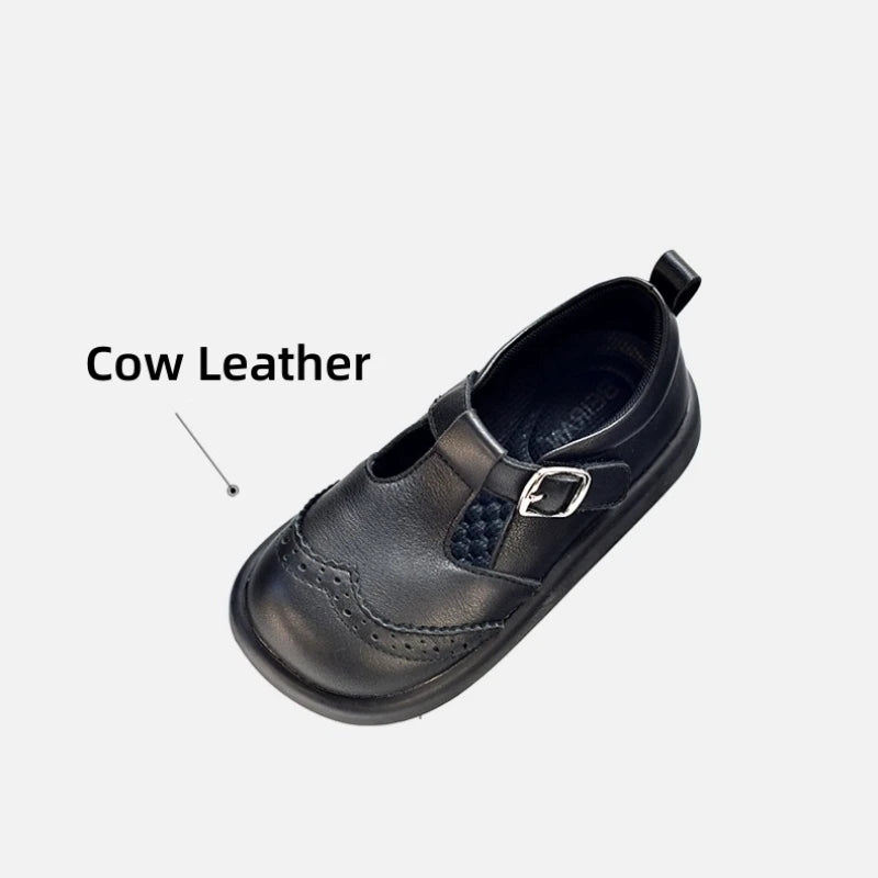 Genuine Leather Boys Leather Shoes Autumn Spring Cow Leather Children's School Shoes Party Baby Girls' Casual Shoes