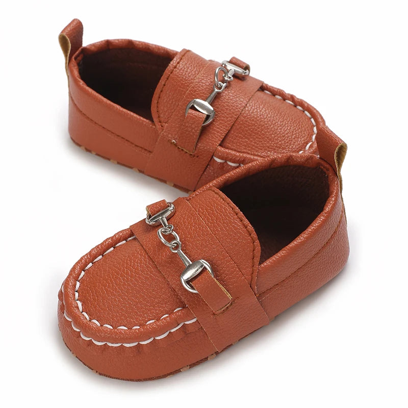 Spring and Autumn British Style Loafers For Babies Aged 0-12 Months Comfortable and Non Slip Walking Shoes