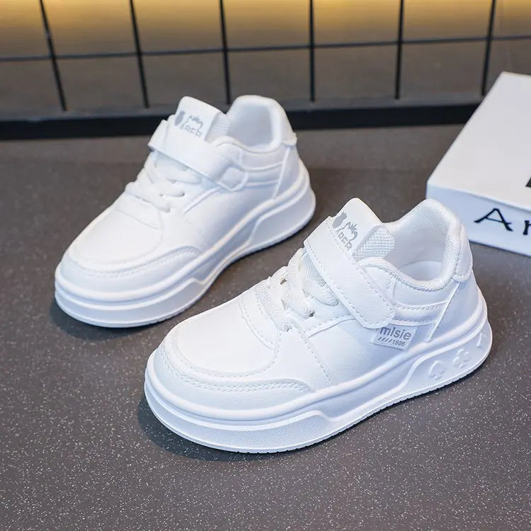2026 New Leather Kids Running Shoes youngsters teens Casual Fashion Walking Sneakers Breathable Non-slip Girl Tennis Footwear