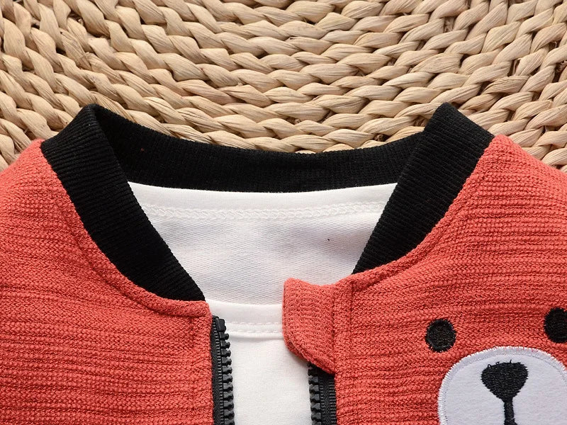 Conjunto de ropa para bebé niño, moda, algodón, tops con capucha + pantalones, 3 piezas, atuendos para niños, chándal para recién nacidos, conjuntos de ropa para niños