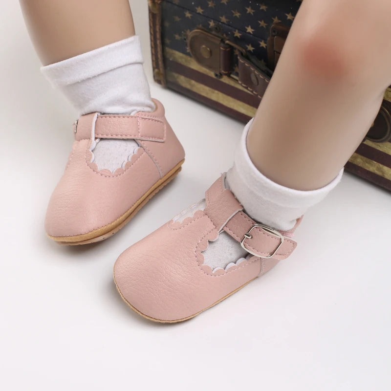 Zapatos de Bebé Clásicos Rayas Cuero Niño Niña Multicolor Suela de Goma Antideslizante Primeros Pasos Mocasines de Bebé