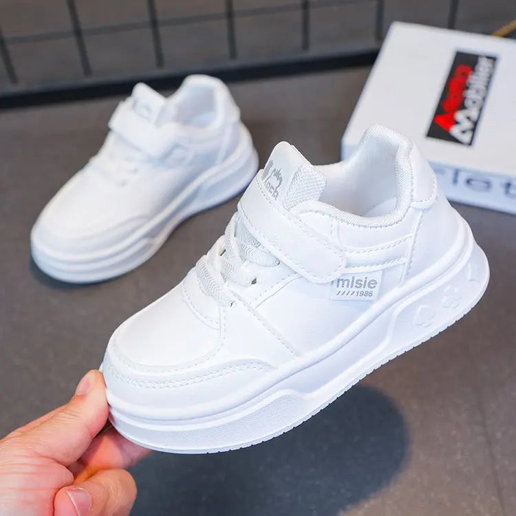 2026 New Leather Kids Running Shoes youngsters teens Casual Fashion Walking Sneakers Breathable Non-slip Girl Tennis Footwear
