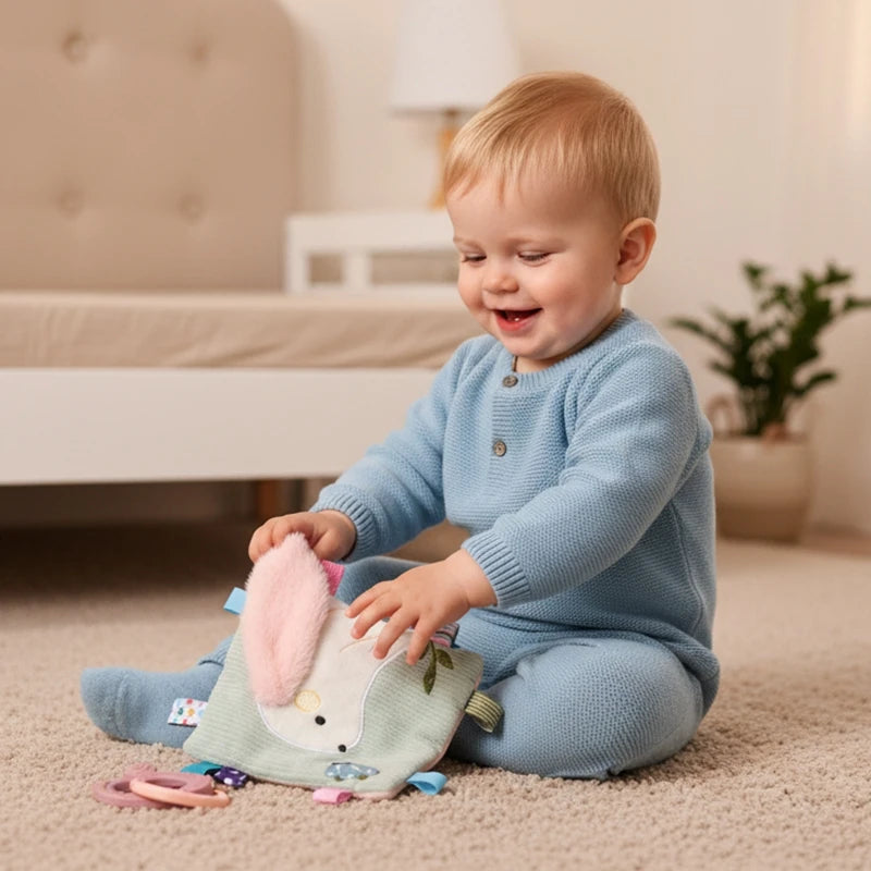 Baby Toy Montessori Rabbit Soothing Towel Toy Is Specially Designed For Babies Featuring A Soft And Cute Rbbit Shape As Its Core