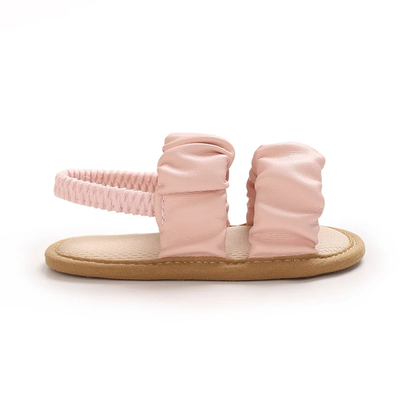 Solid Color Baby Sandals For Summer Soft Soled Non Slip Baby Walking Shoes For 0-18 Months Breathable And Anti Drop Shoes