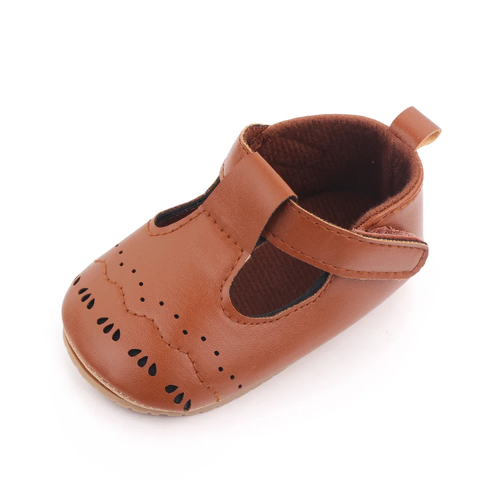 Baby PU Shoes Soft PU Leather and TPR Sole Anti-slip Design for Baby Boys and Girls Prewalking Shoes High Quality Infant Sandals