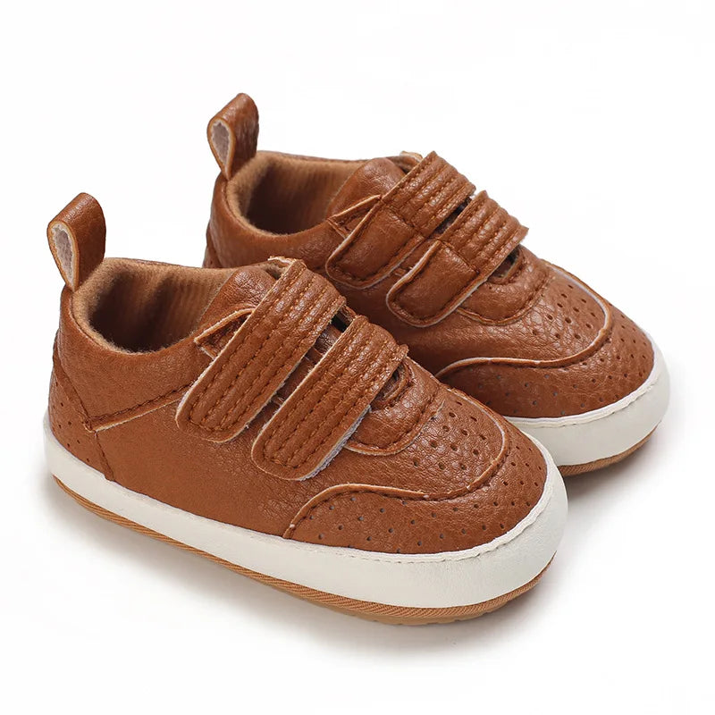Classic Newborn Baby Shoes White Casual Shoes Boys Girls Shoes Fashion Sneakers Soft Sole Non-Slip Toddler Shoes First Walkers