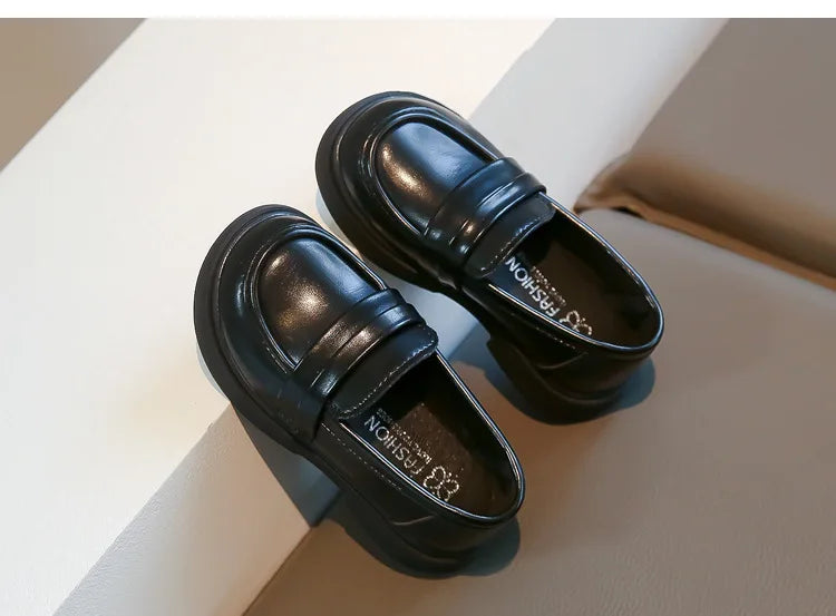Children Leather Shoes for Boys Girls Kids Loafers Slip-on School Flats Casual Sneakers for Wedding Formal Occasions Party 23-35