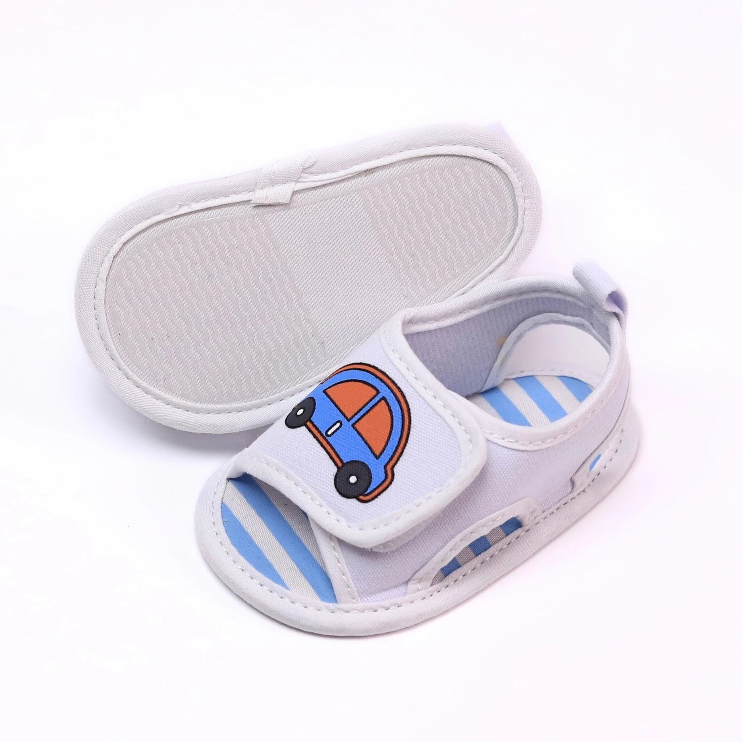 Baby toddler sandals, car soft-soled step shoes, breathable and non-slip, suitable for daily & vacation wear, spring and summer