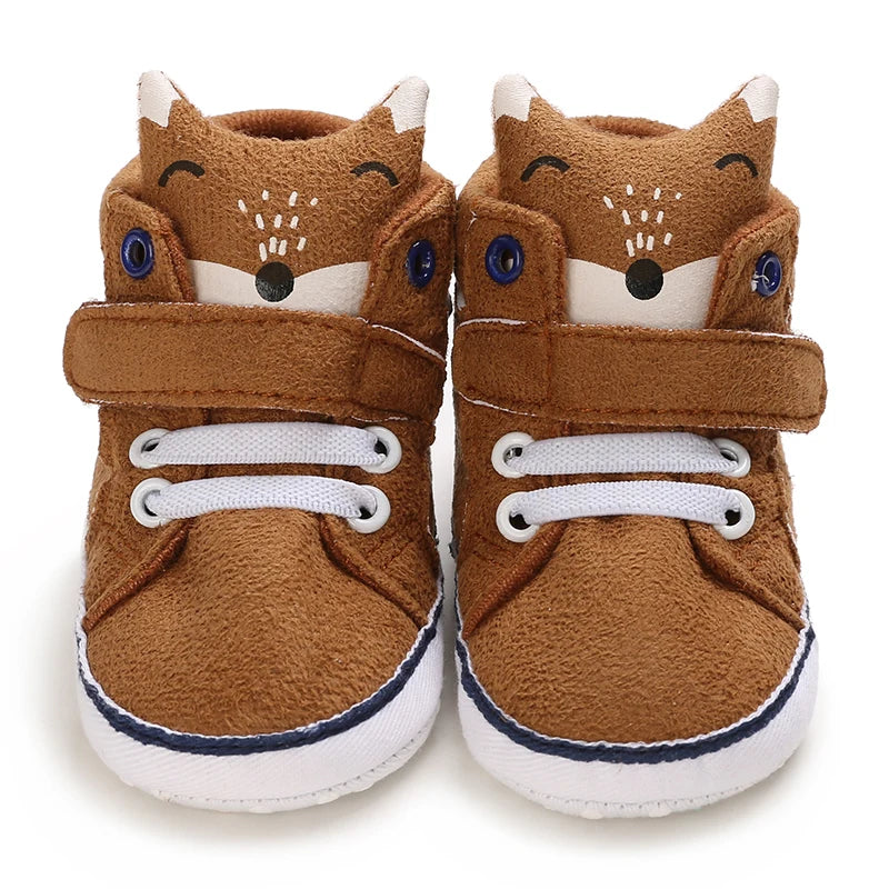 Cartoon Baby Sneakers Baby Boys Girls Canvas Shoes Non-slip Non-slip soft sole Comfortable Soft Unisex Baby Shoes 0-18M
