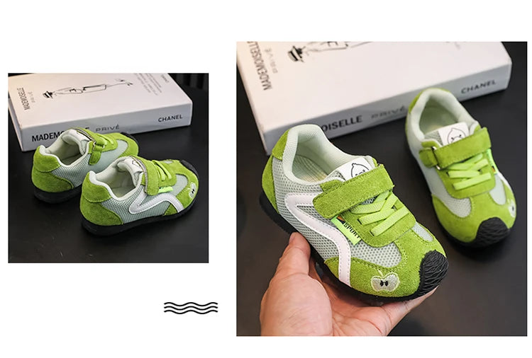Baby Walking Shoes New Style Girls Retro Style Soft Sole Non Slip Casual Shoes Boys Breathable Versatile Forrest Gump Shoes