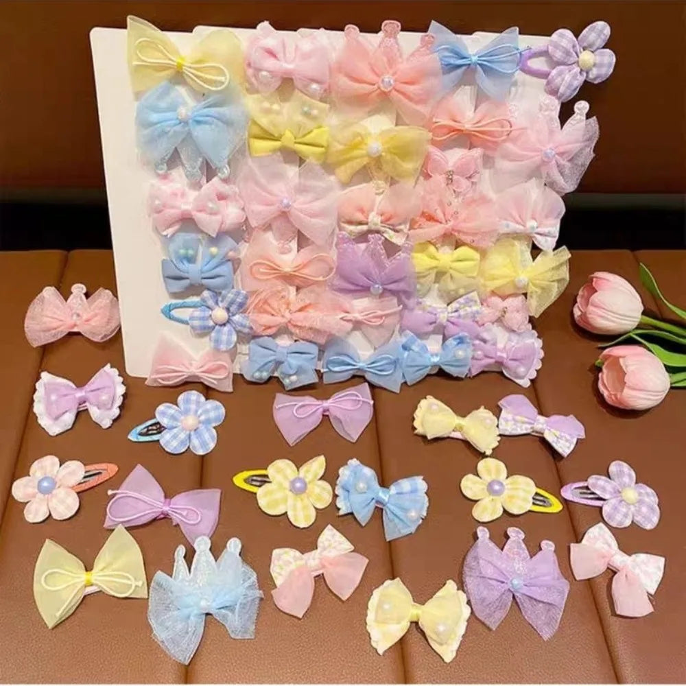 10 Stück süße rosa Haarspangen sind niedlich und vielseitig, Kronen- und Schleifen-Haarspangen, Baby-Haarschmuck-Set für Kinder