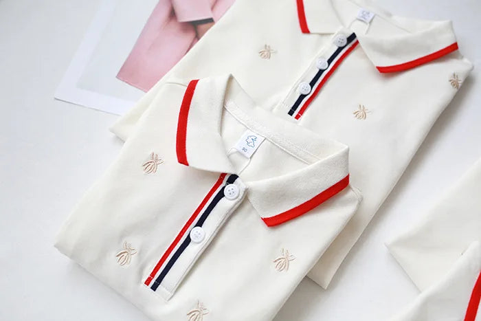 Mother Daughter Dresses Dad Son Shirts Father Baby Outfits for Family Matching Clothes Mom and Daughter Dress Sister Brother Set