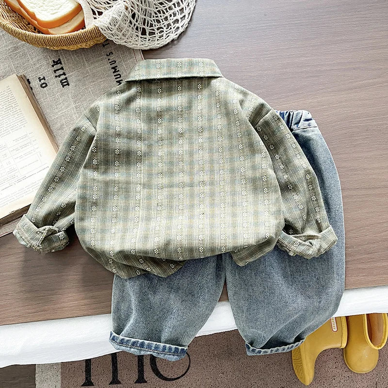 Conjuntos de ropa para niños primavera otoño 2026 camisas de moda para niños, corbata y pantalones, traje de fiesta de 2 piezas para bebé, chándales, ropa para niños pequeños