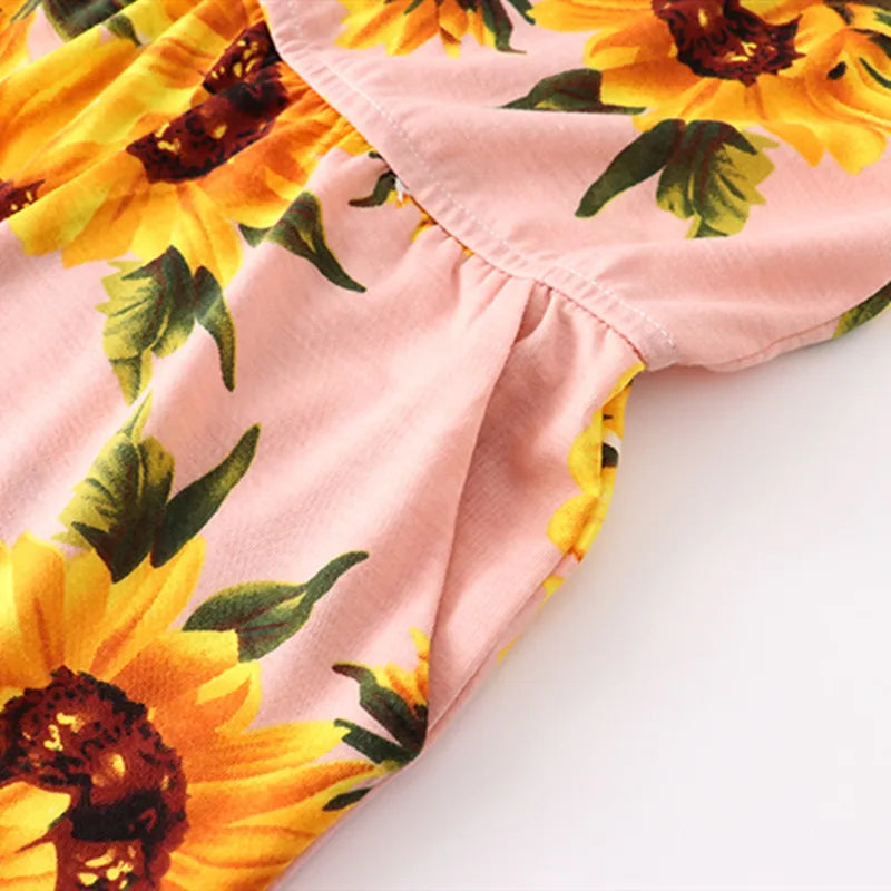 Mother Daughter Dress Summer Children's Clothing Beach Girls Dresses Vestido Baby Romper Family Matching Outfits Women Jumpsuit