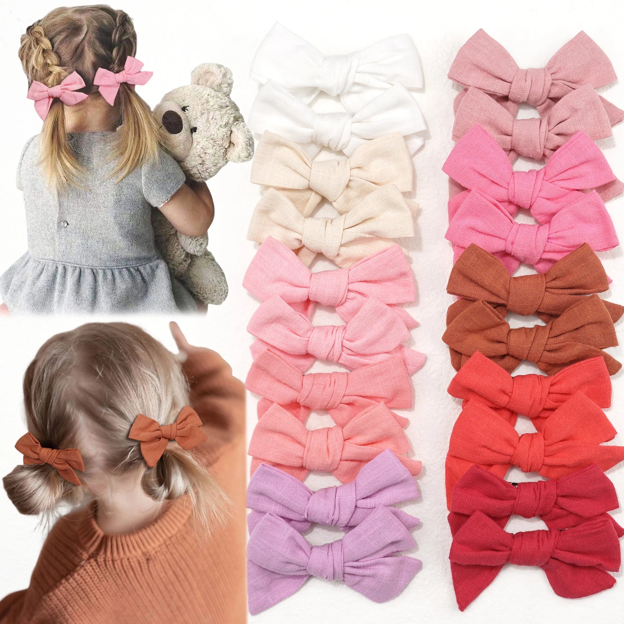 20 Pieces Baby Girls Hair Bows Clips Hair Barrettes Accessory for Babies Infant Toddlers Kids