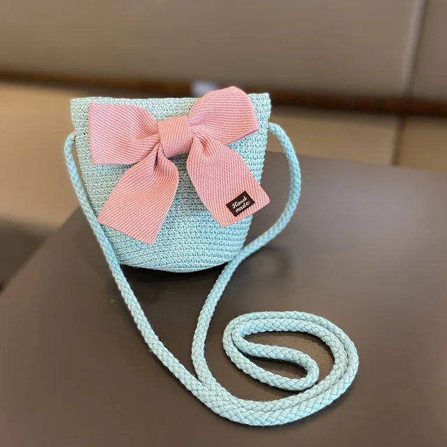 Summer Girls Beach Sun Hats Lotus Leaf Brim Cute Squinting Eyes Bowknot Outdoor Sun Protection Children Straw Cap Kids