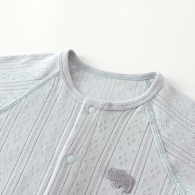 Ropa de bebé de verano fina con aire acondicionado, mono de manga larga, ropa de recién nacido, pijama de algodón puro, pelele, ropa de verano para bebé