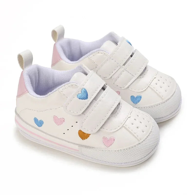 Zapatos de bebé de 0 a 1 año, suela de goma, para primavera y otoño, para niños y niñas, zapatillas de ocio para bebés que empiezan a caminar