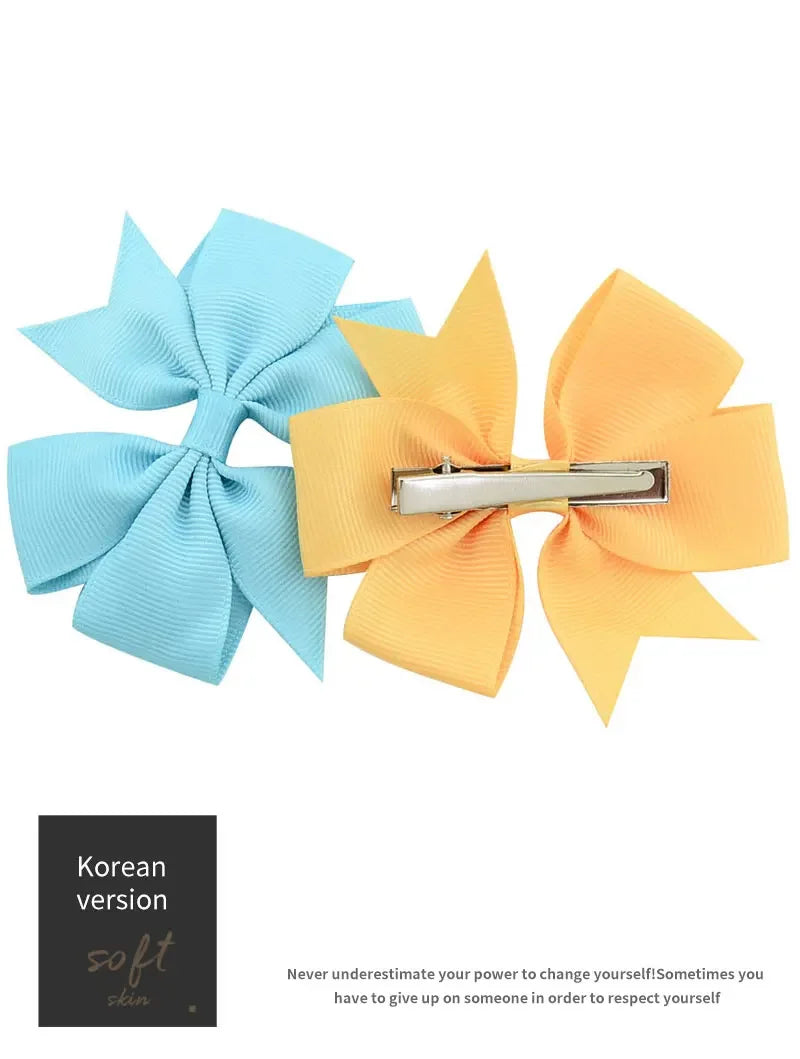 20 Colors Toddler Girls Hair Bows Clips Grosgrain Ribbon Pinwheel Hair Bows Hair Accessories for Baby Girls Kids Children Teens