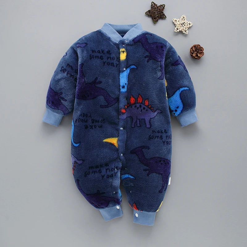 Ropa de Primavera Invierno para Bebé Recién Nacido Chaqueta Infantil para Niñas Mono para Niños Pelele de Franela Suave para Bebé Ropa de Bebé 0-18 Meses
