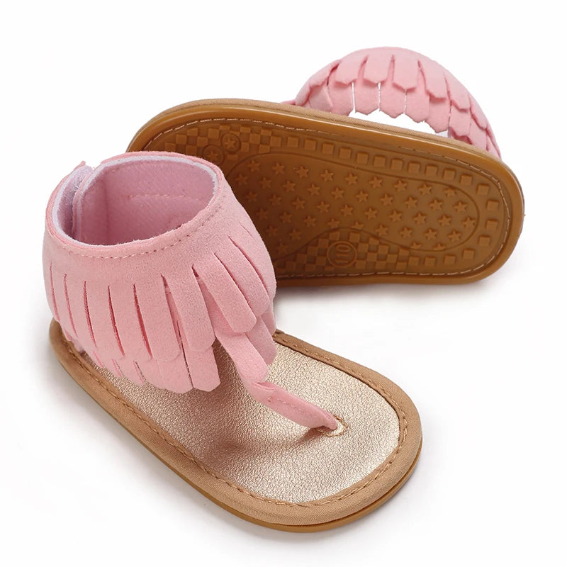 0-18M Baby Walking Sandals - Breathable Anti-Slip Soft Sole Shoes for Newborn Boys & Girls, Summer Infant First Walkers