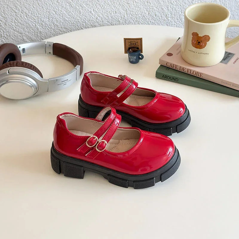 Children Leather Shoes for Girls 2025 Spring Autumn New Fashion Korean Style Soft Bottom Anti-slippery Versatile Mary Jane Shoes