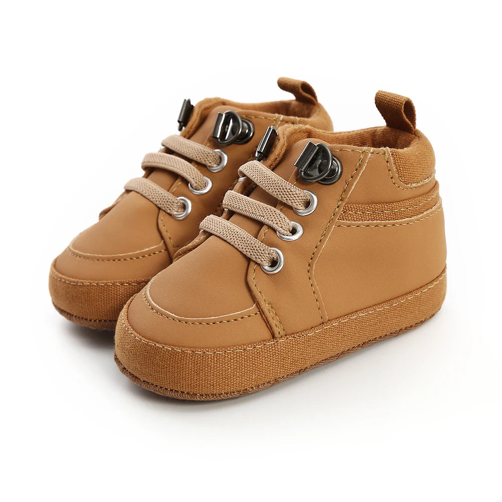 Baby-Sneaker, Kleinkind-Jungen-Mädchen-Sportschuhe, Kleinkind-Freizeitschuhe mit Baumwollsohle, rutschfeste PU-Lauflernschuhe, Krabbelschuhe, Basketballschuhe