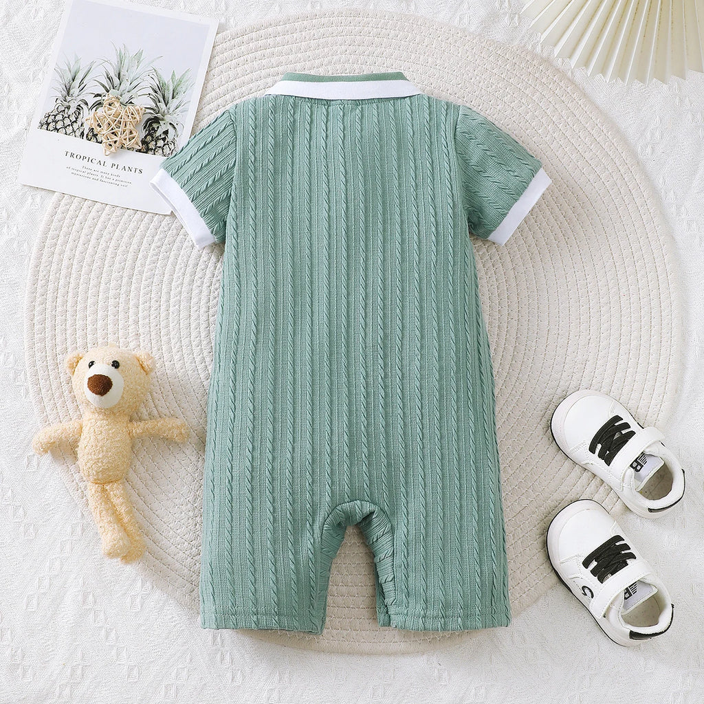 0-18 meses Mono de bebé recién nacido niño lindo osito manga corta mono ropa de bebé niño traje de verano para gatear
