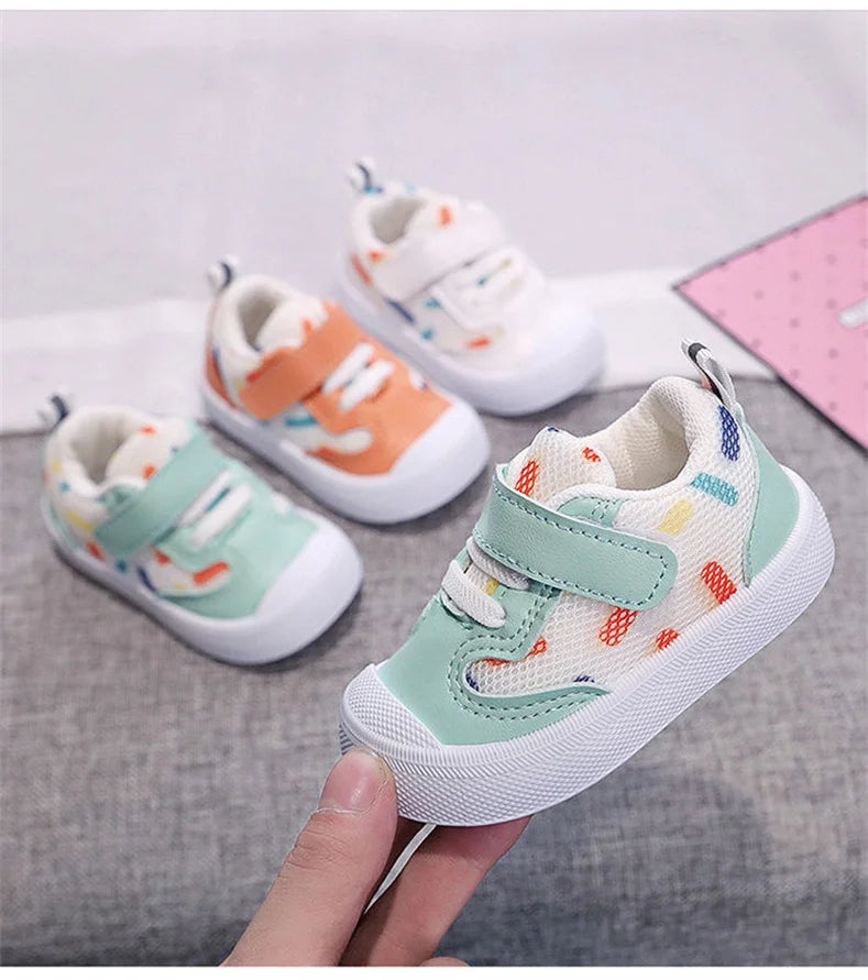 Baby Walking Shoes Spring Autumn Mesh Soft Soled Functional  Boys Girls 1-3 Year Sneakers For Kids Baby Girl