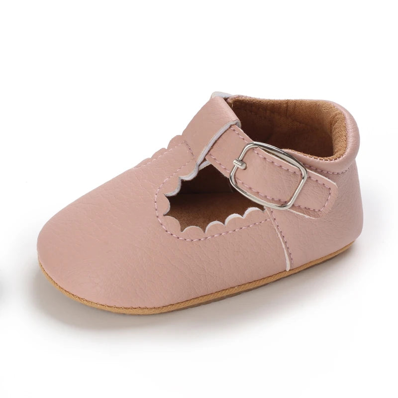 Zapatos de Bebé Clásicos Rayas Cuero Niño Niña Multicolor Suela de Goma Antideslizante Primeros Pasos Mocasines de Bebé