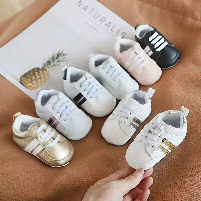 Male and Female Baby Sports Shoes 0-1 Year Old Soft Soled Fashionable Casual Walking Shoes For Spring/Summer Babies and Children