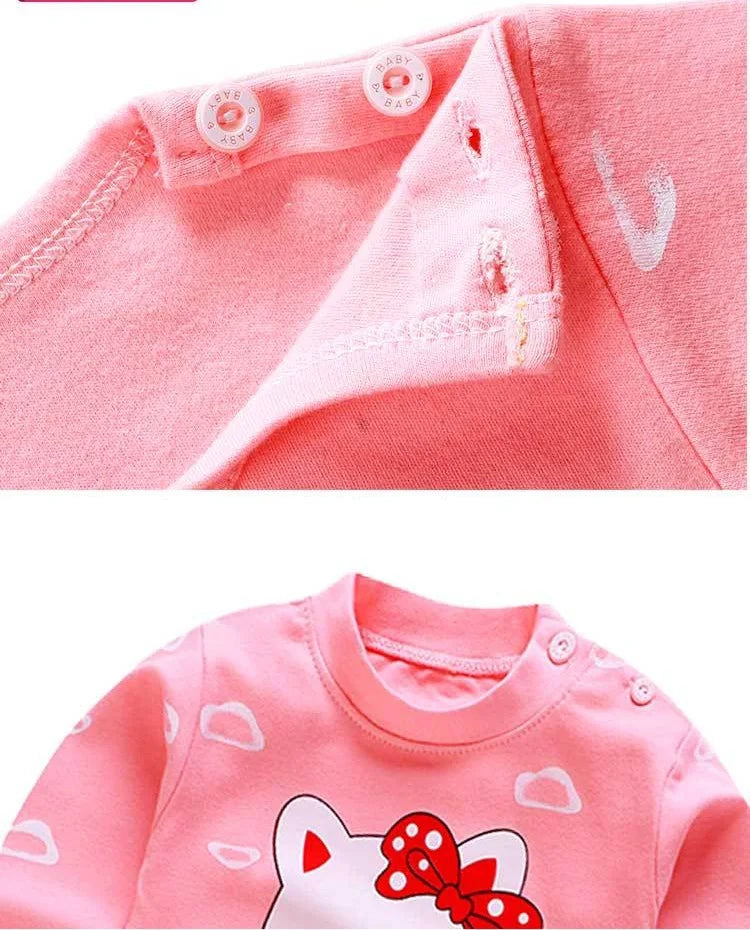 Babykleidung 0-5 Jahre, reine Baumwolle, langärmelig, für Jungen, Hauskleidung, reine Baumwolle, Mädchen-Baby-T-Shirt, lange Hose, Schlafanzug-Set
