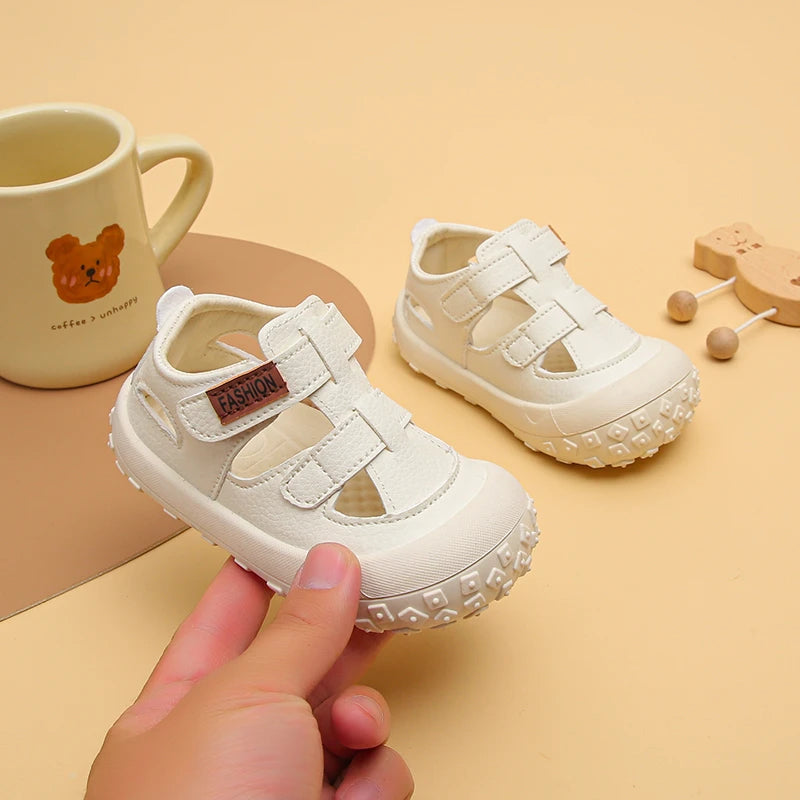 Baby Boys Girls Sporty Sandals 2026 New Summer Toddler Toes Capped Sandals Non-slip Simple Chic Versatile Outdoor Play Barefoot