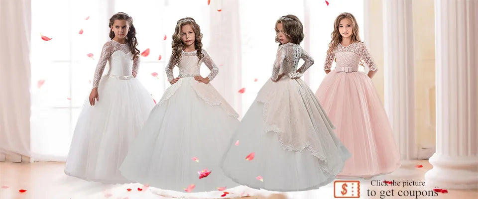 Customized Dresses for Mother and Daughter Elegant Shiny Lace Appliques Formal Party A-line Flower Girl Dress Princess  Kid
